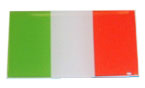 Italian Flag Domed Bubble Sticker 30 x 50mm
