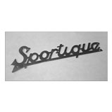 Vespa Sportique Script Legshield Badge Douglass N.O.S