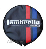 Lambretta 350-10 Spare Wheel Cover 2 Stripes Black