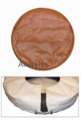 Tan 300-350-10 Spare Wheel Cover With Zip Pocket