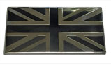 Black Union Jack Enamel Metal Adhesive Badge 50 x 30mm