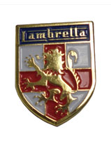 Lambretta Lion Shield Pin On Enamal Badge 25mm