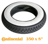 Continental White Wall Tyre 350-8. 46J
